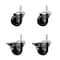 Service Caster 3 Inch Phenolic Wheel Swivel 34 Inch Threaded Stem Caster Set 2 Brakes SCC SCC-TS20S314-PHS-34212-2-PLB-2 - alternate 1
